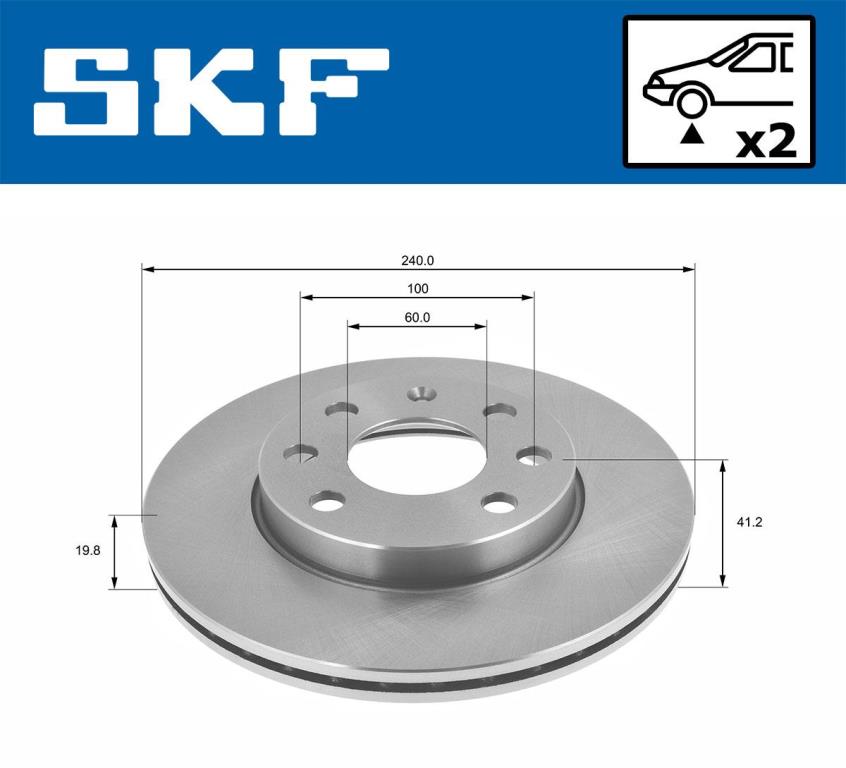 Disques de frein SKF ref. VKBD 80464 V2