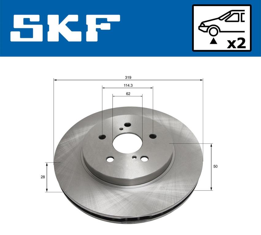 Discos de freno SKF ref. VKBD 80477 V2
