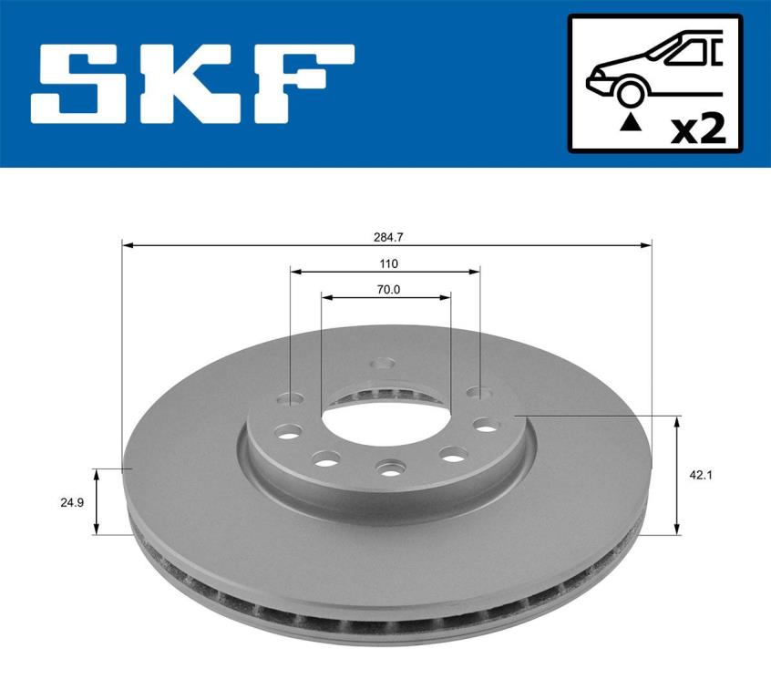 Discos de freno SKF ref. VKBD 80478 V2