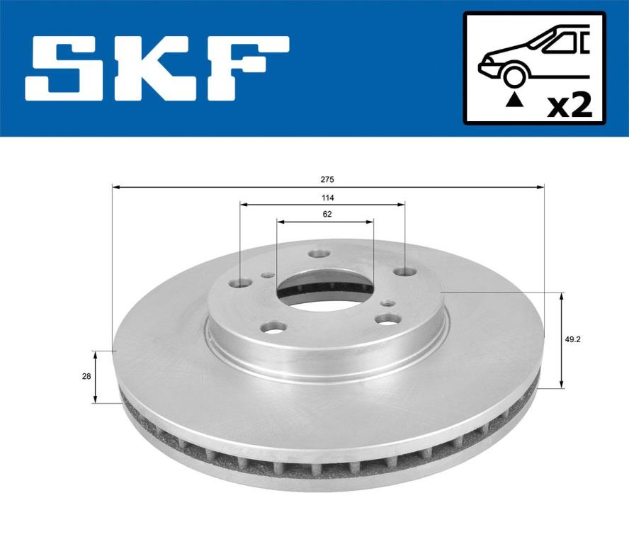 Disques de frein SKF ref. VKBD 80479 V2