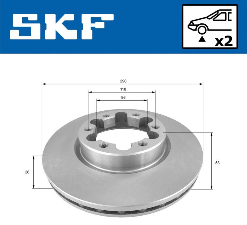 Discos de travão SKF ref. VKBD 80493 V2