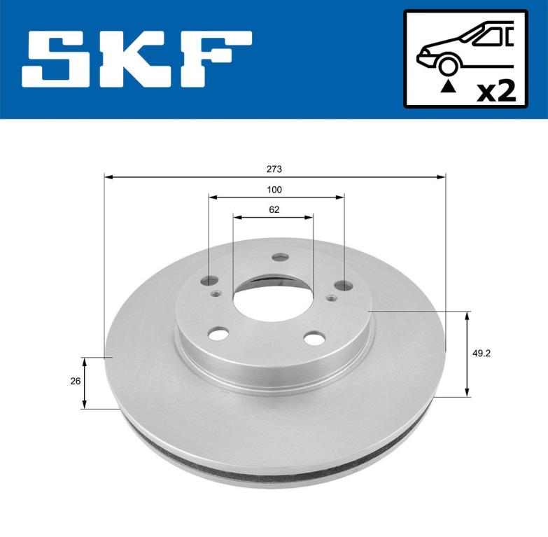 Discos de travão SKF ref. VKBD 80494 V2