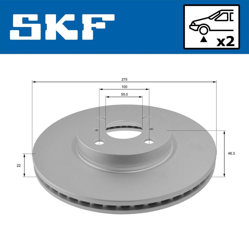 Discos de travão SKF ref. VKBD 80495 V2