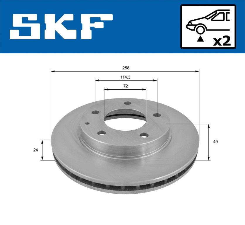 Disques de frein SKF VKBD 80518 V2