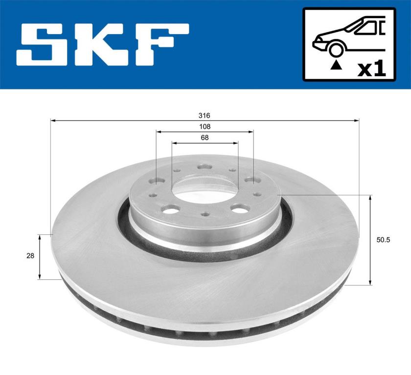 Discos de travão SKF ref. VKBD 80522 V1