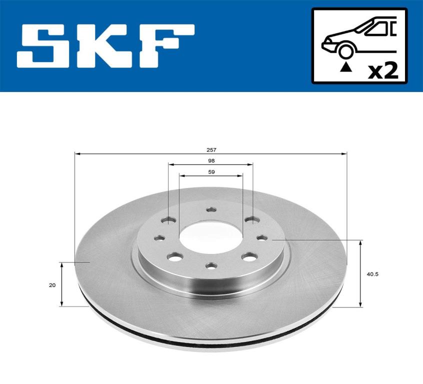 Disques de frein SKF ref. VKBD 80524 V2