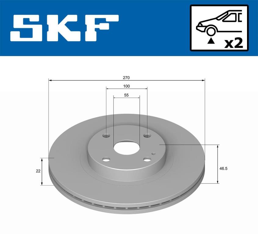 Discos de travão SKF ref. VKBD 80530 V2