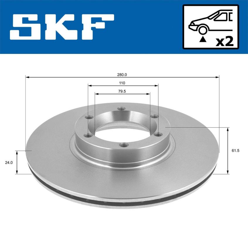 Discos de travão SKF ref. VKBD 80534 V2