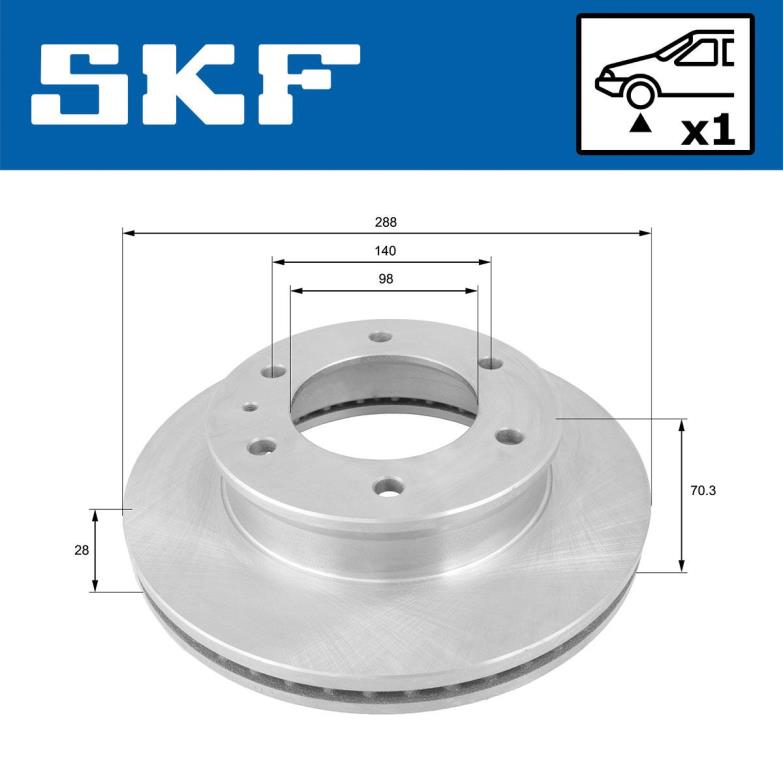 Disques de frein SKF VKBD 80538 V1