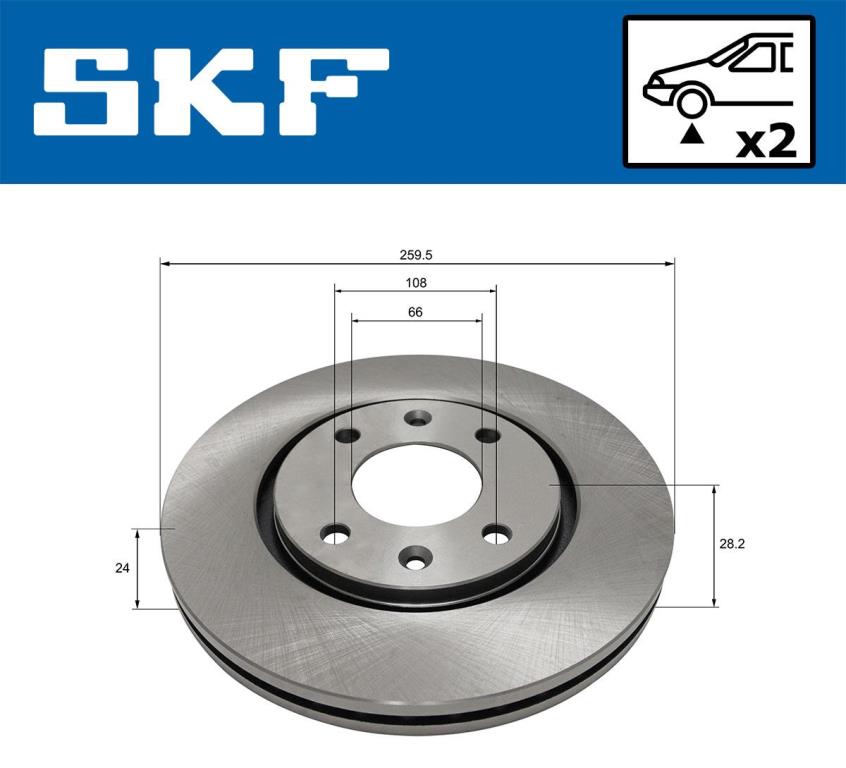 Disques de frein SKF ref. VKBD 80544 V2