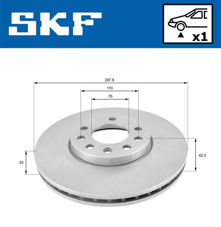 Disques de frein SKF VKBD 80549 V1