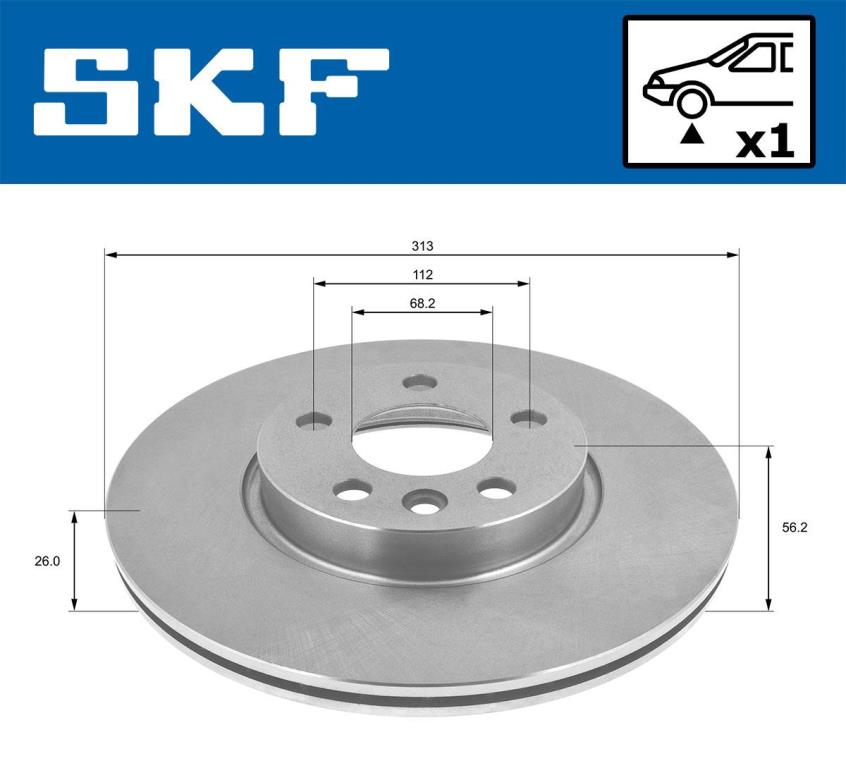 Disques de frein SKF VKBD 80557 V1