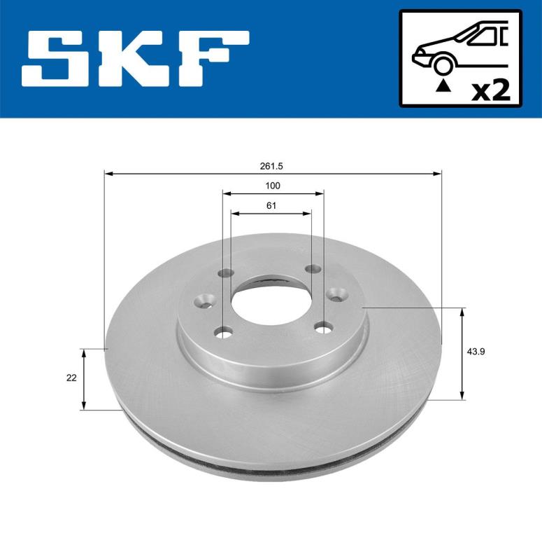 Discos de travão SKF VKBD 80566 V2