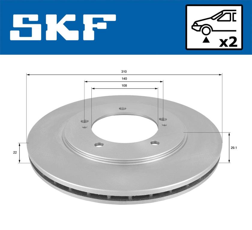 Disques de frein SKF VKBD 80569 V2