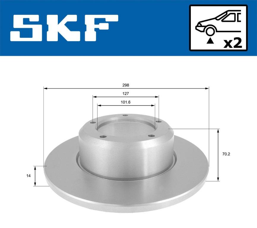 Discos de freno SKF ref. VKBD 80570 S2