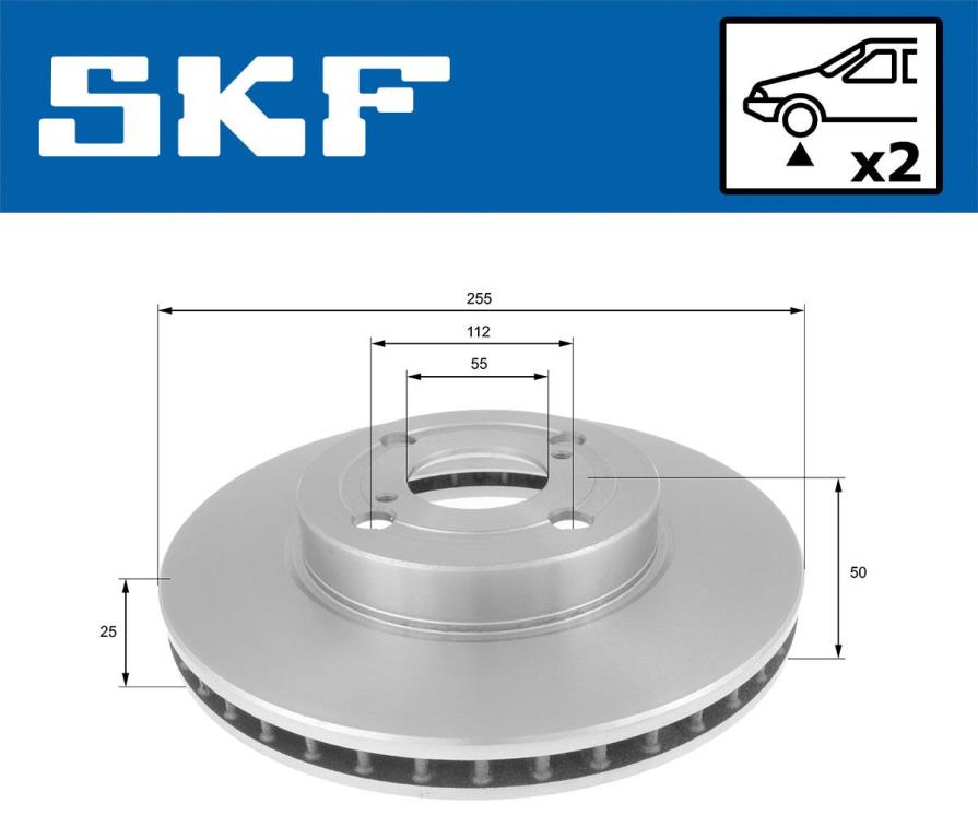 Disques de frein SKF ref. VKBD 80574 V2
