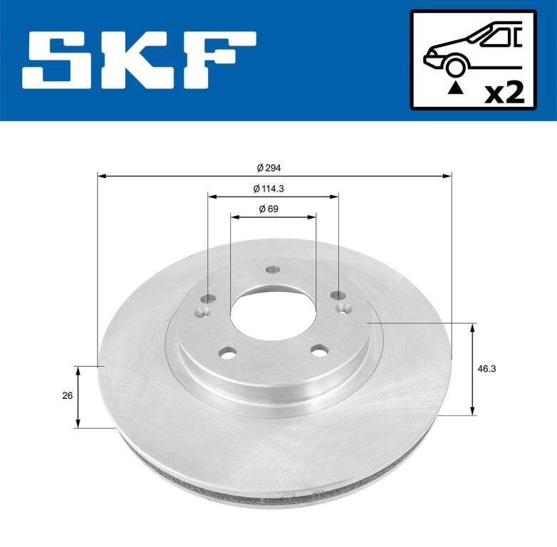 Disques de frein SKF ref. VKBD 80576 V2