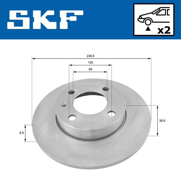 Disques de frein SKF VKBD 80578 S2