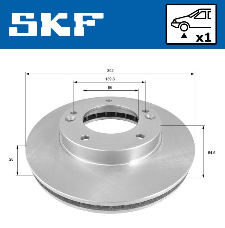Discos de travão SKF VKBD 80586 V1