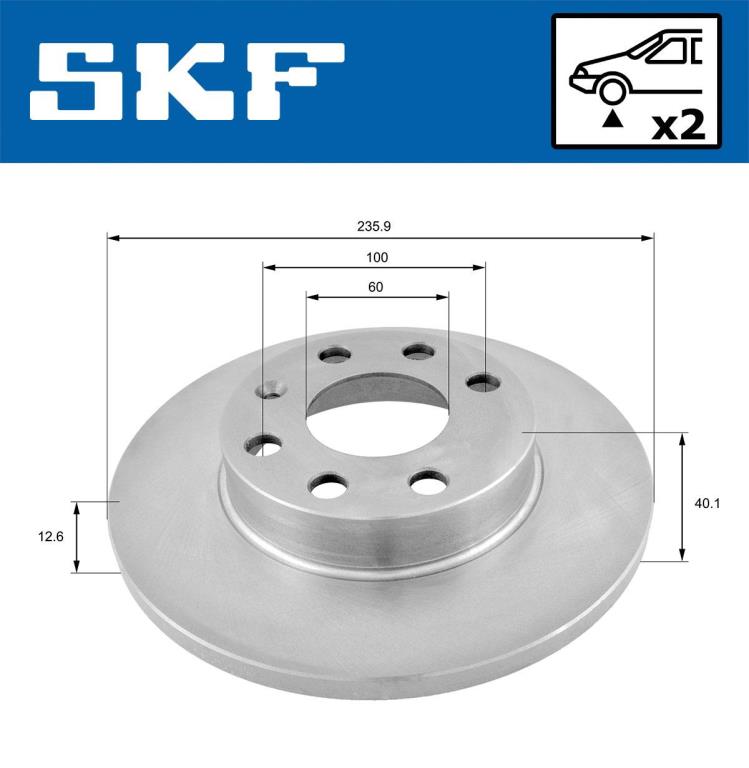 Discos de freno SKF ref. VKBD 80590 S2