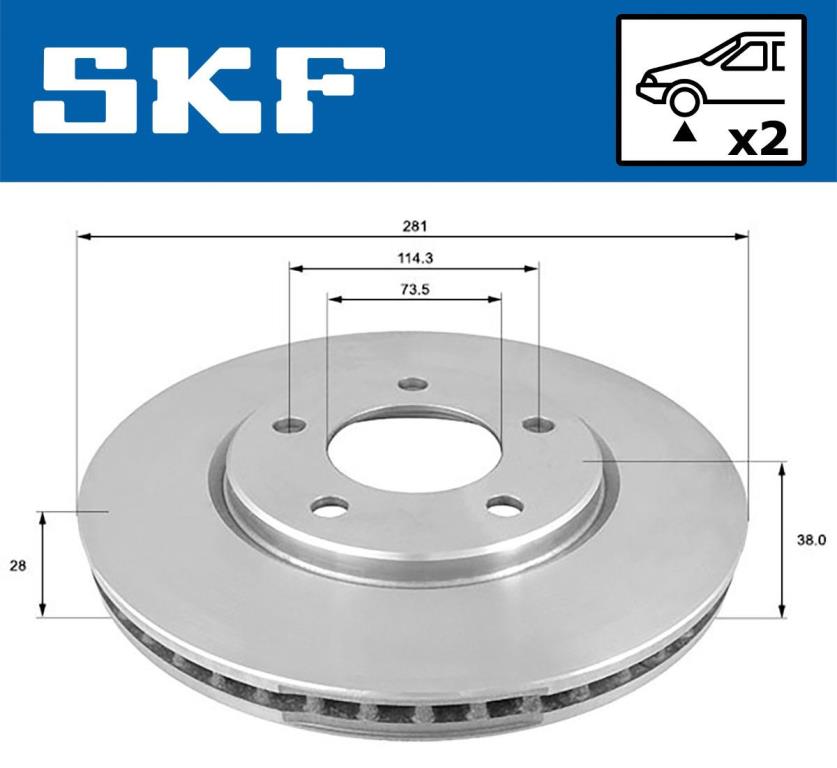 Discos de freno SKF ref. VKBD 80594 V2