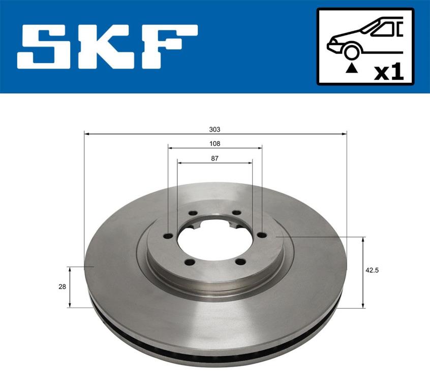 Discos de travão SKF ref. VKBD 80597 V1