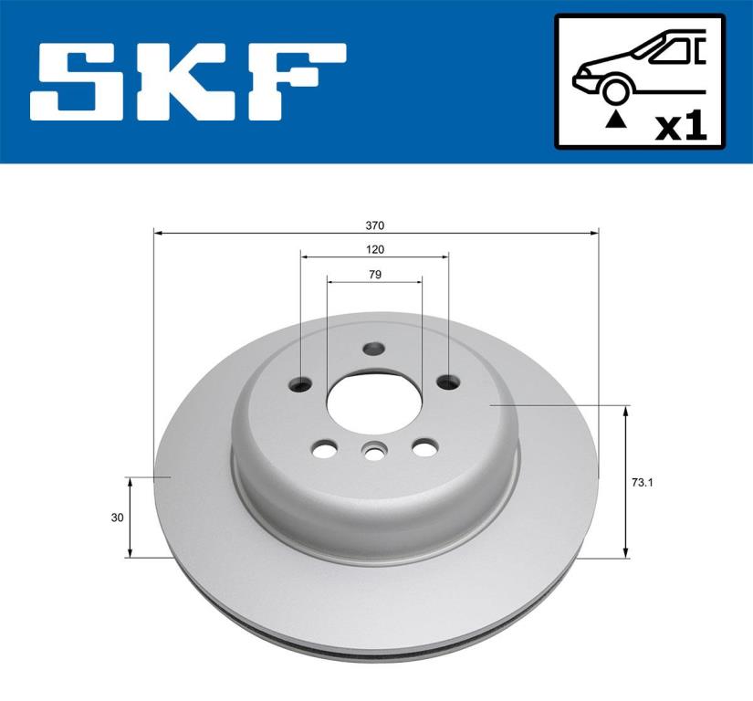 Discos de travão SKF VKBD 80598 V1