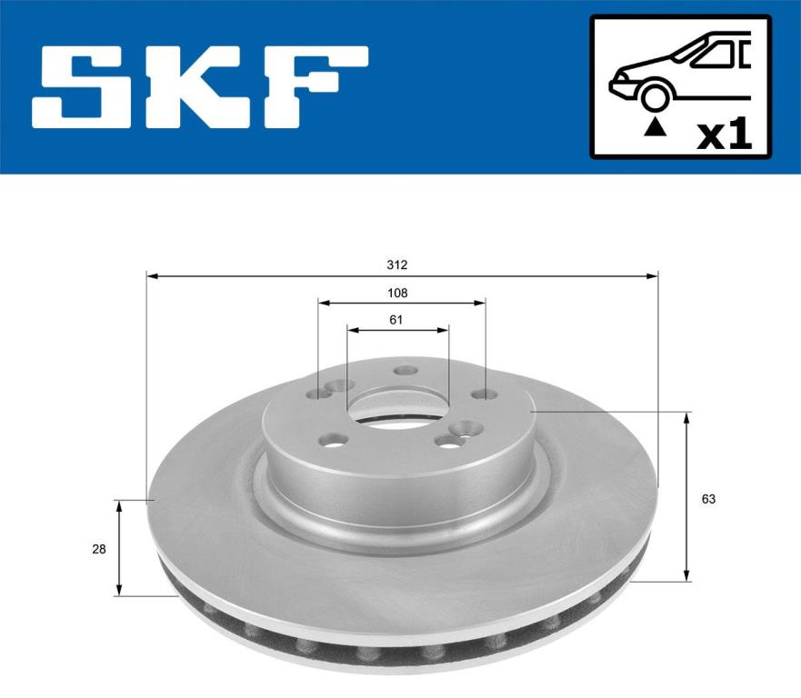 Discos de travão SKF ref. VKBD 80607 V1