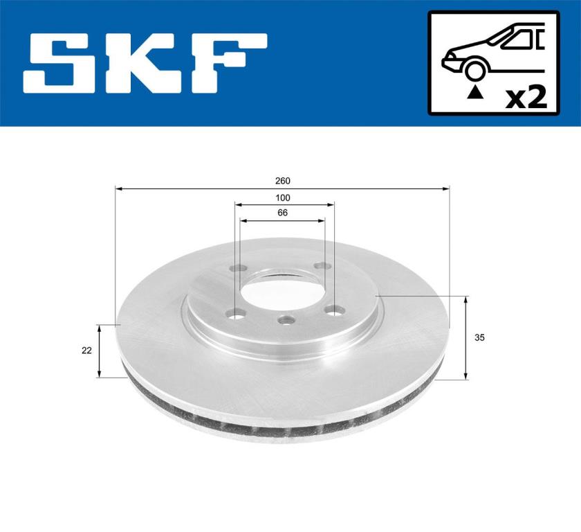 Discos de freno SKF ref. VKBD 80609 V2