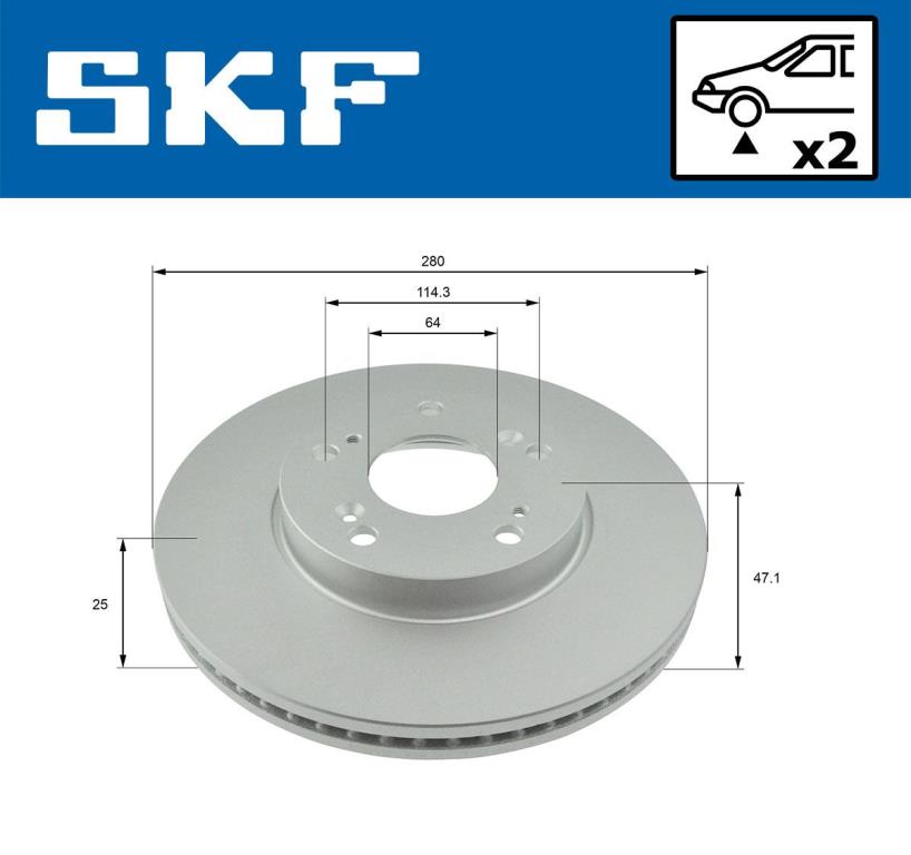 Disques de frein SKF ref. VKBD 80616 V2