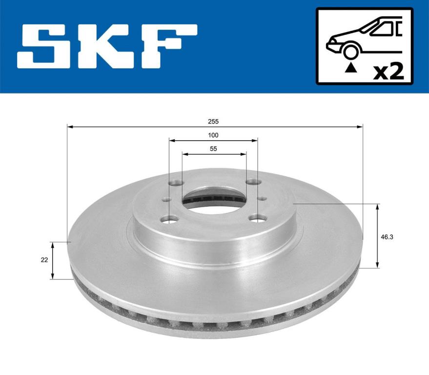 Discos de travão SKF ref. VKBD 80617 V2
