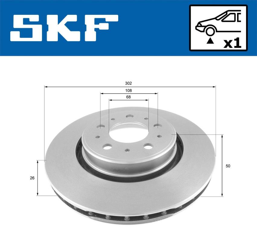 Discos de travão SKF VKBD 80629 V1