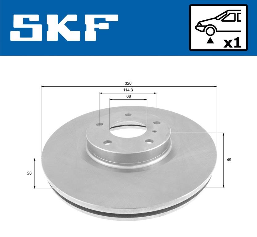 Disques de frein SKF ref. VKBD 80633 V1