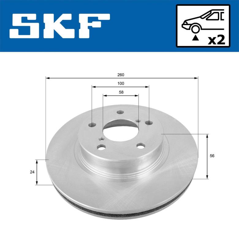 Disques de frein SKF VKBD 80636 V2