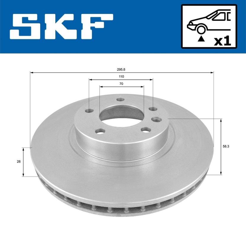 Disques de frein SKF ref. VKBD 80645 V1