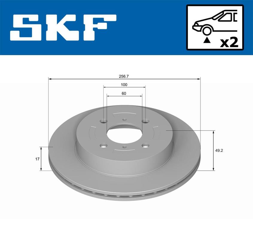 Discos de freno SKF ref. VKBD 80662 V2