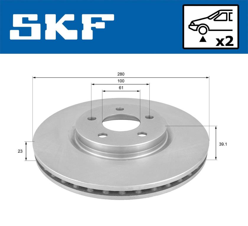 Discos de freno SKF ref. VKBD 80663 V2