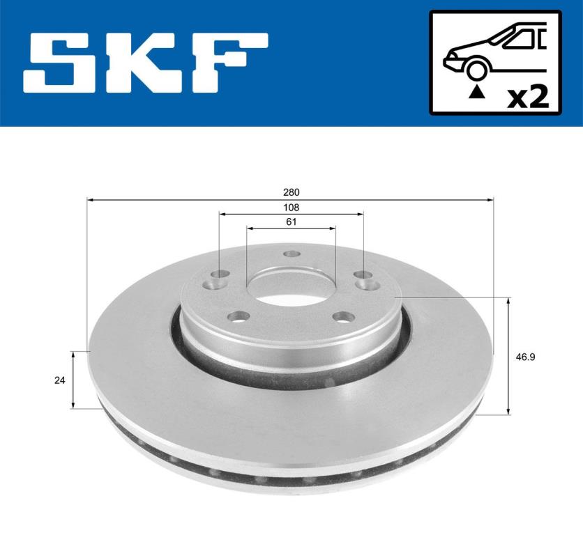 Disques de frein SKF ref. VKBD 80679 V2
