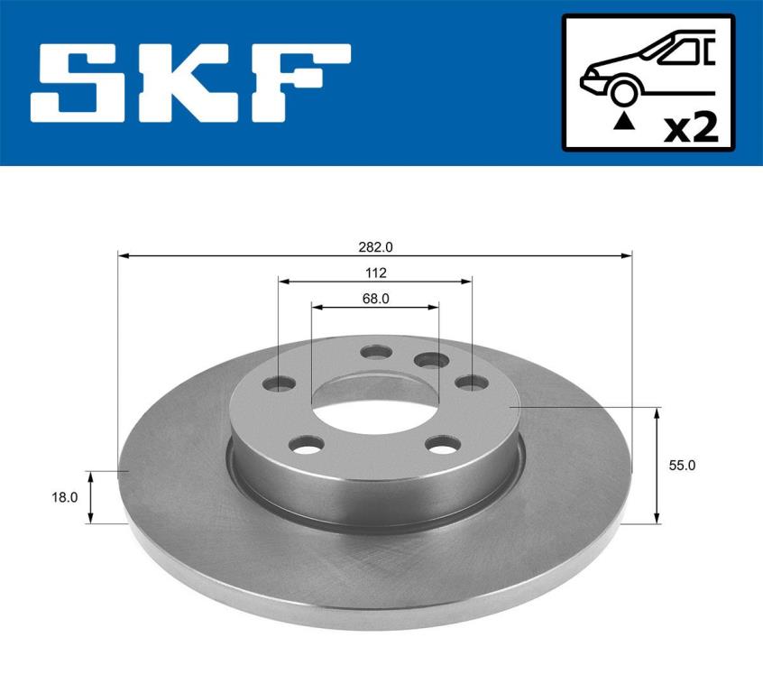 Disques de frein SKF ref. VKBD 80681 S2