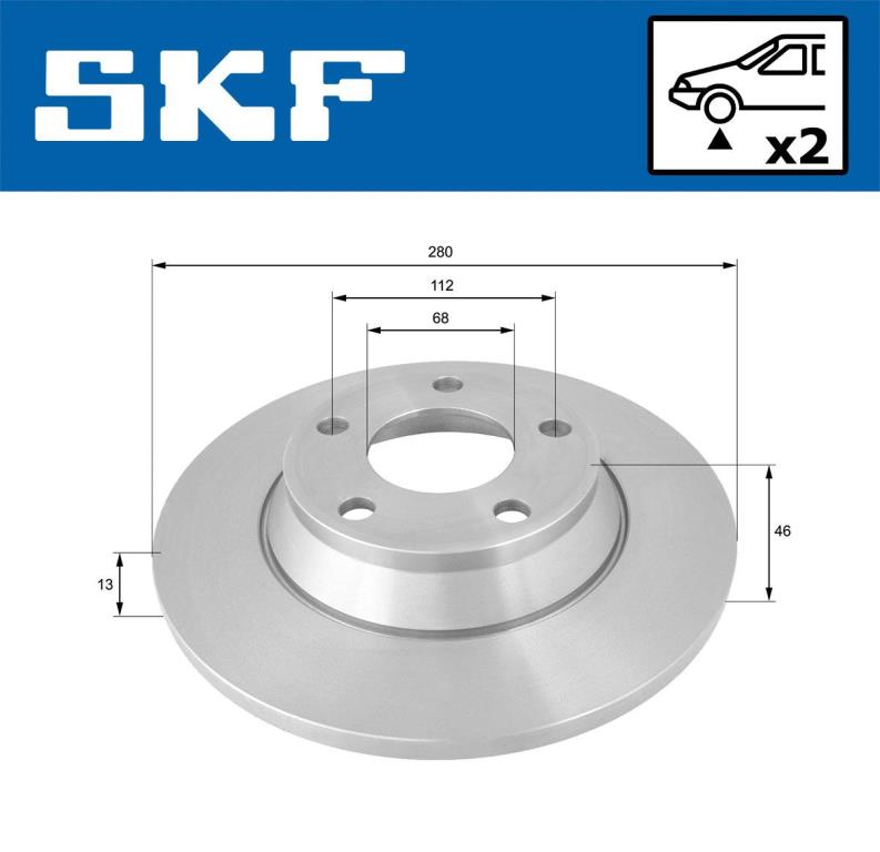 Discos de freno SKF ref. VKBD 80687 S2