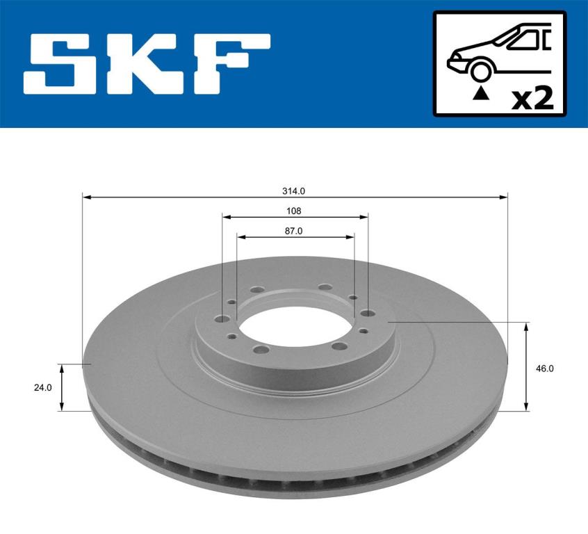 Discos de freno SKF ref. VKBD 80690 V2