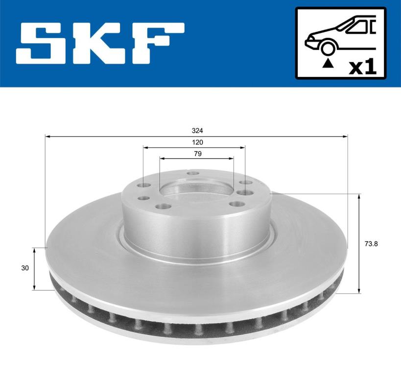Discos de travão SKF VKBD 80697 V1