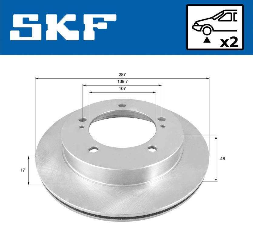 Disques de frein SKF ref. VKBD 80707 V2
