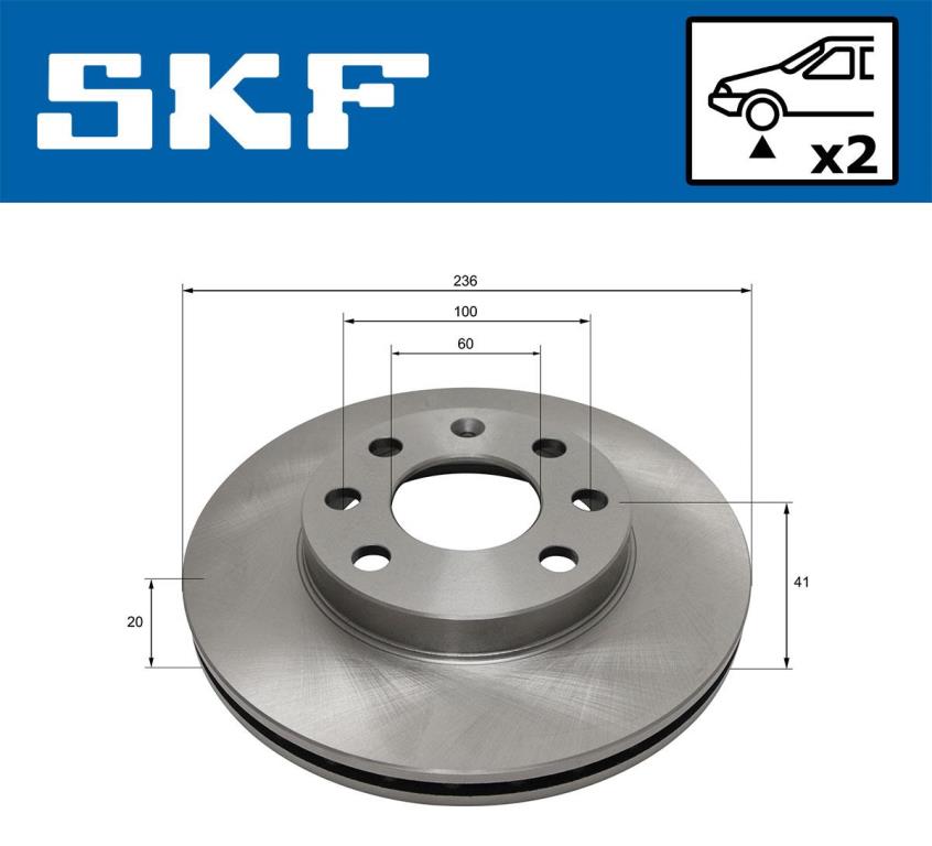 Discos de freno SKF ref. VKBD 80717 V2