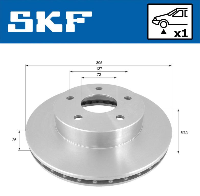 Discos de travão SKF ref. VKBD 80727 V1