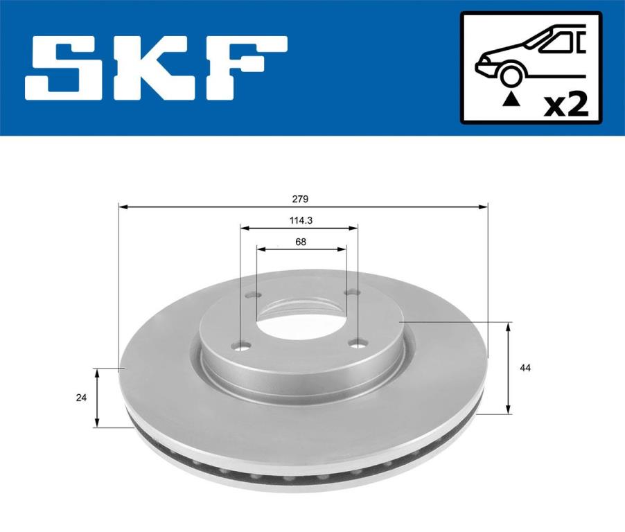 Discos de travão SKF ref. VKBD 80734 V2