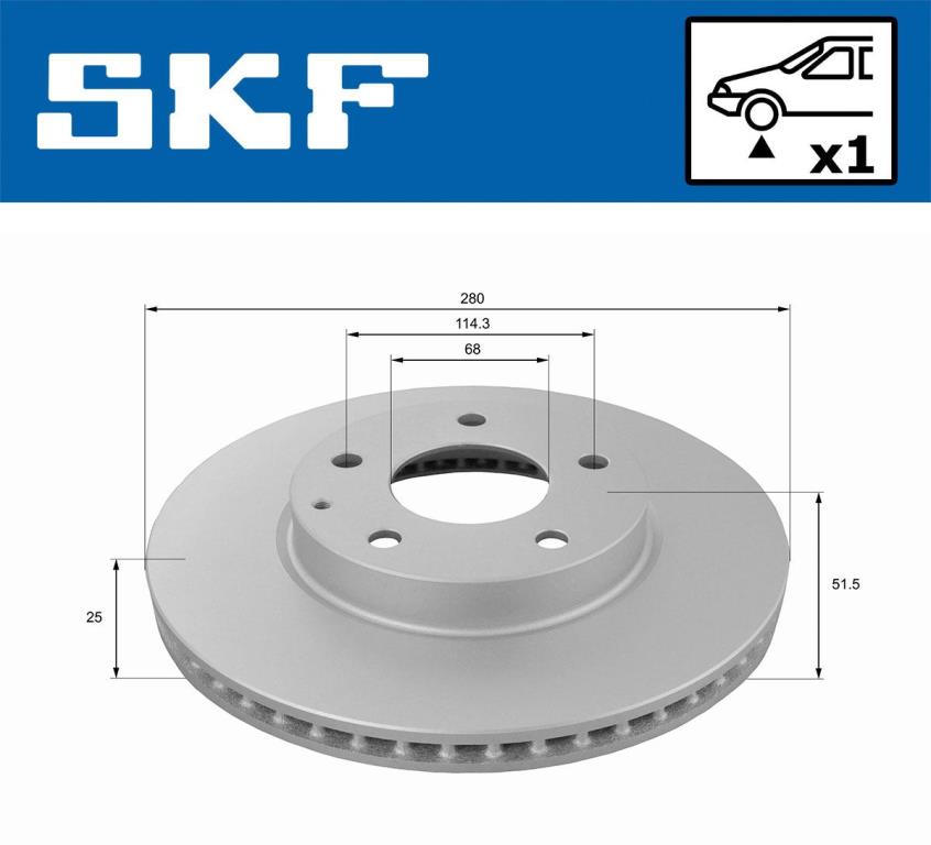 Disques de frein SKF ref. VKBD 80739 V1