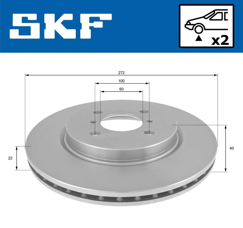 Discos de travão SKF ref. VKBD 80748 V2
