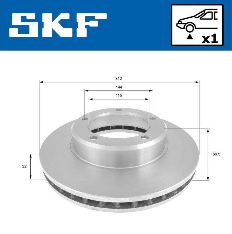 Disques de frein SKF ref. VKBD 80749 V1