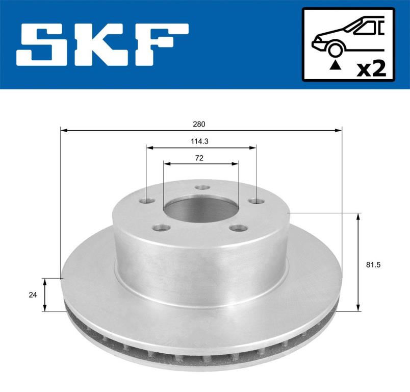 Discos de freno SKF ref. VKBD 80756 V2